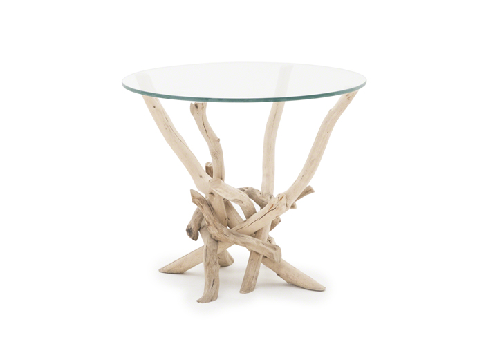Driftwood Glass End Table Steinhafels