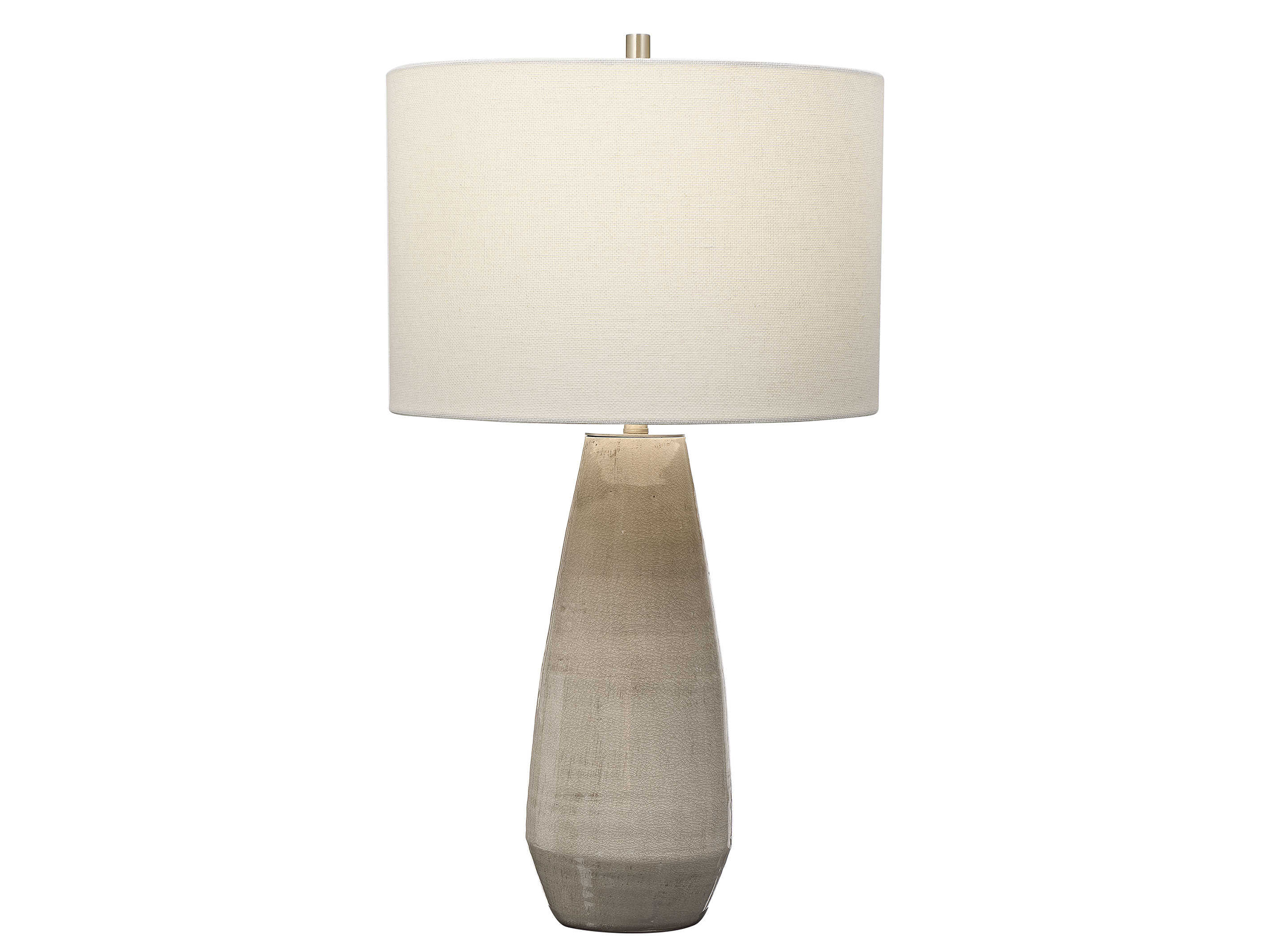 Taupe Crackle Ceramic Table Lamp 28"H Steinhafels