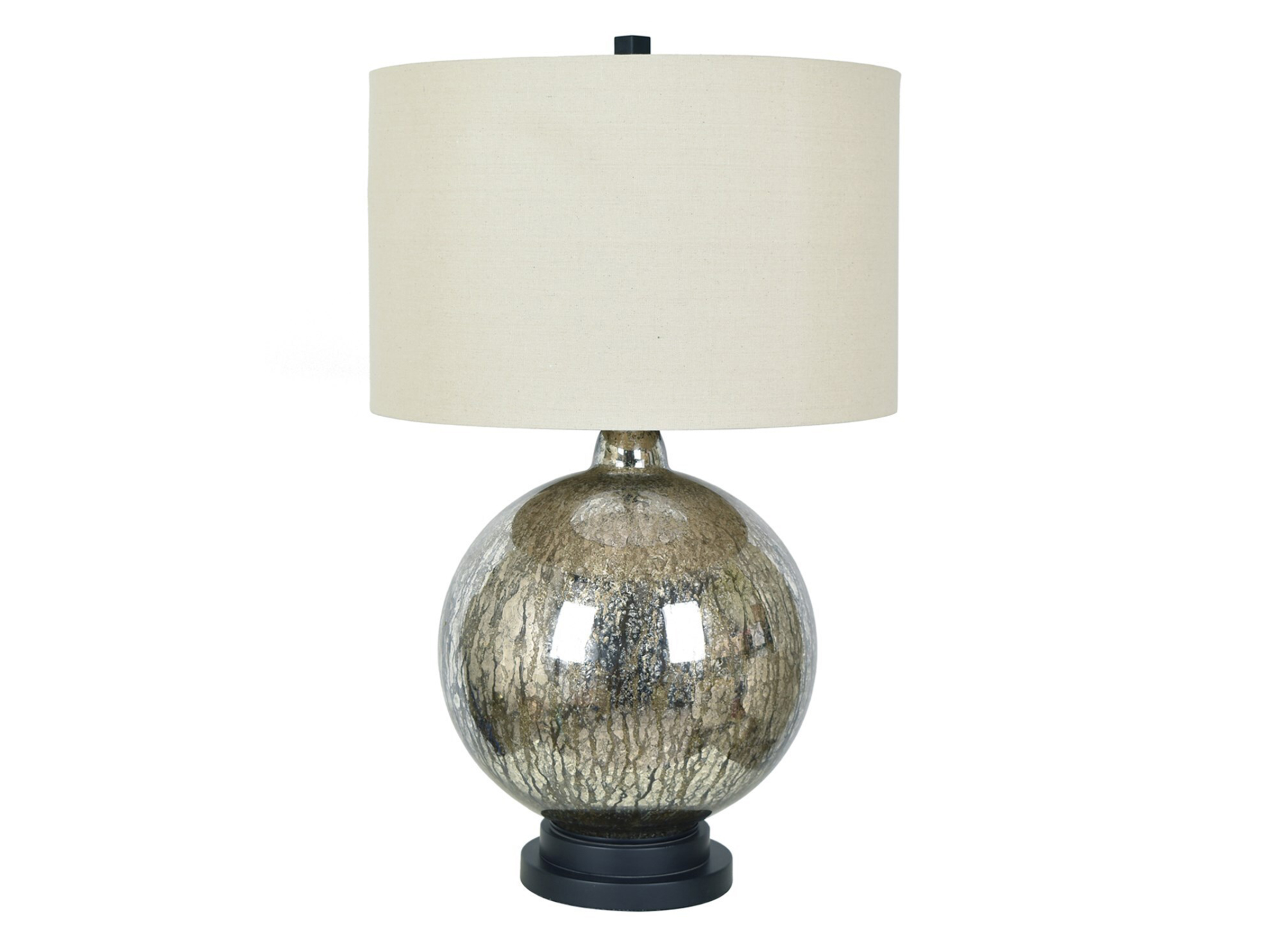 Mercury Glass Ball Table Lamp 31"H Steinhafels