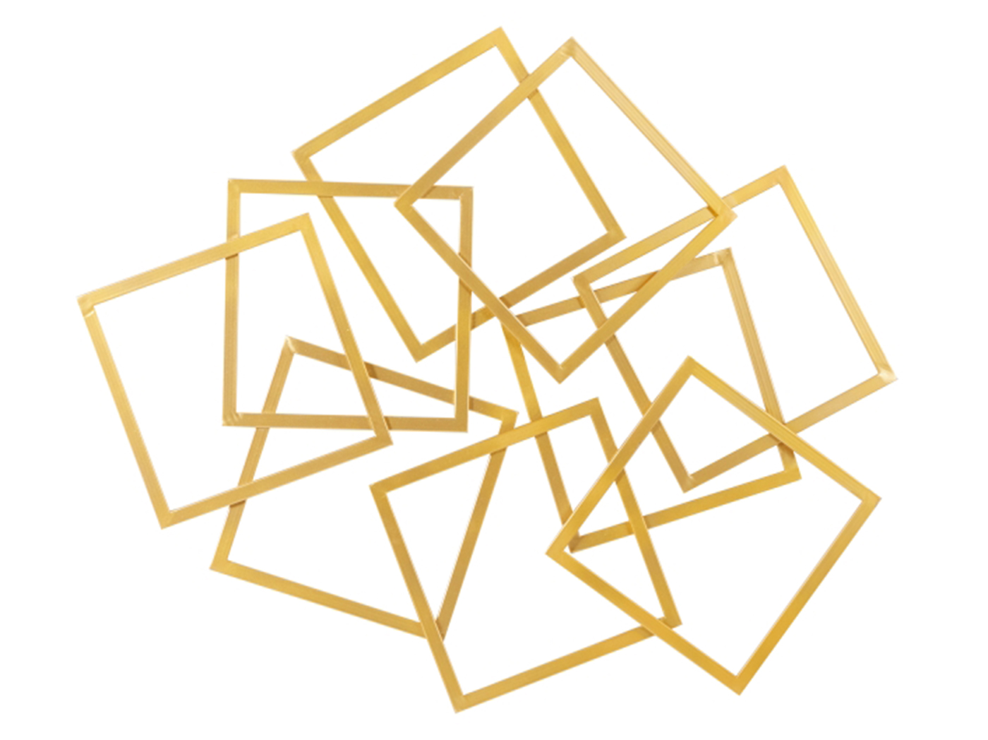 Gold Squares Metal Wall Decor 45"W x 37"H Steinhafels