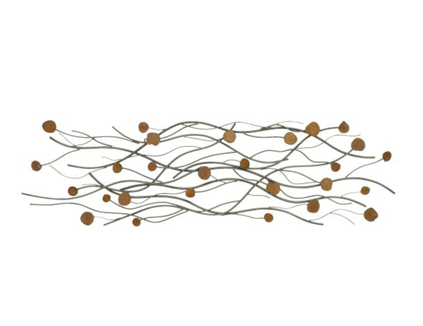 Metal with Wood Cut Circles Wall Decor 63"W x 18"H Steinhafels