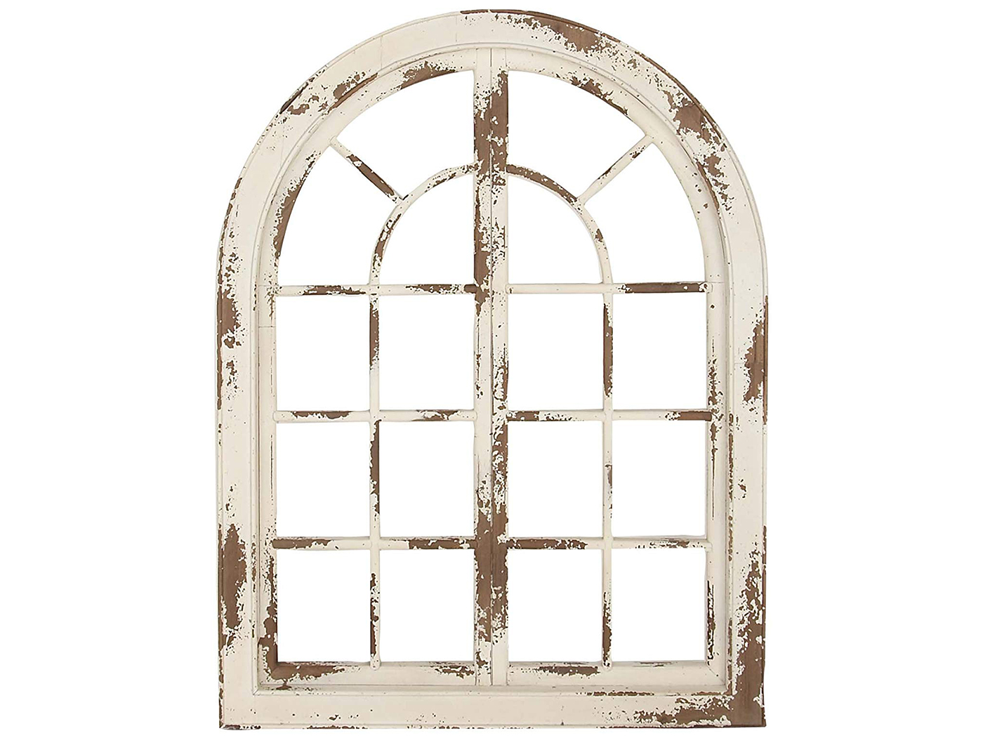 White Wood Wall Arch 37"W x 48"H Steinhafels
