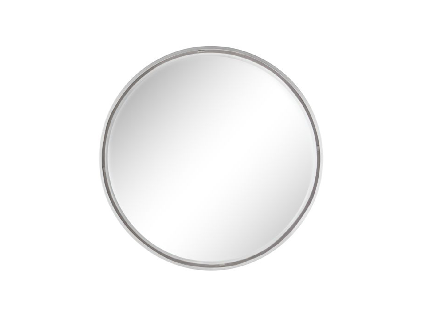 Silver Metal Round Wall Mirror 36