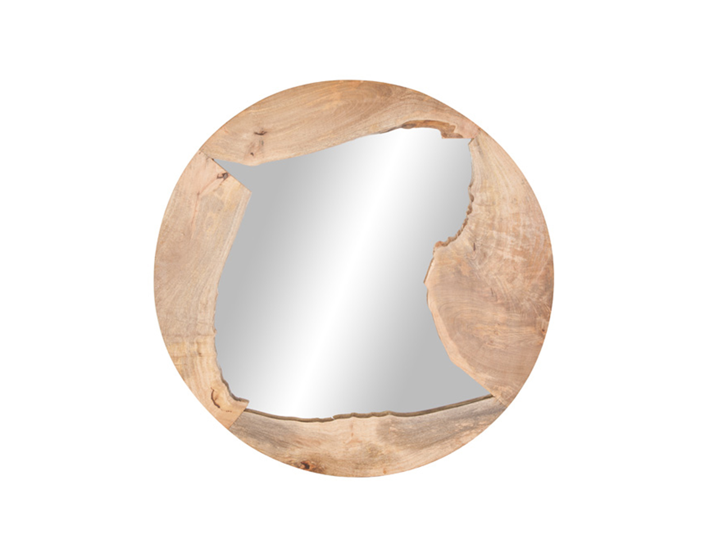 Decor Accents Mirrors Steinhafels Wood Slice Round Wall Mirror 48