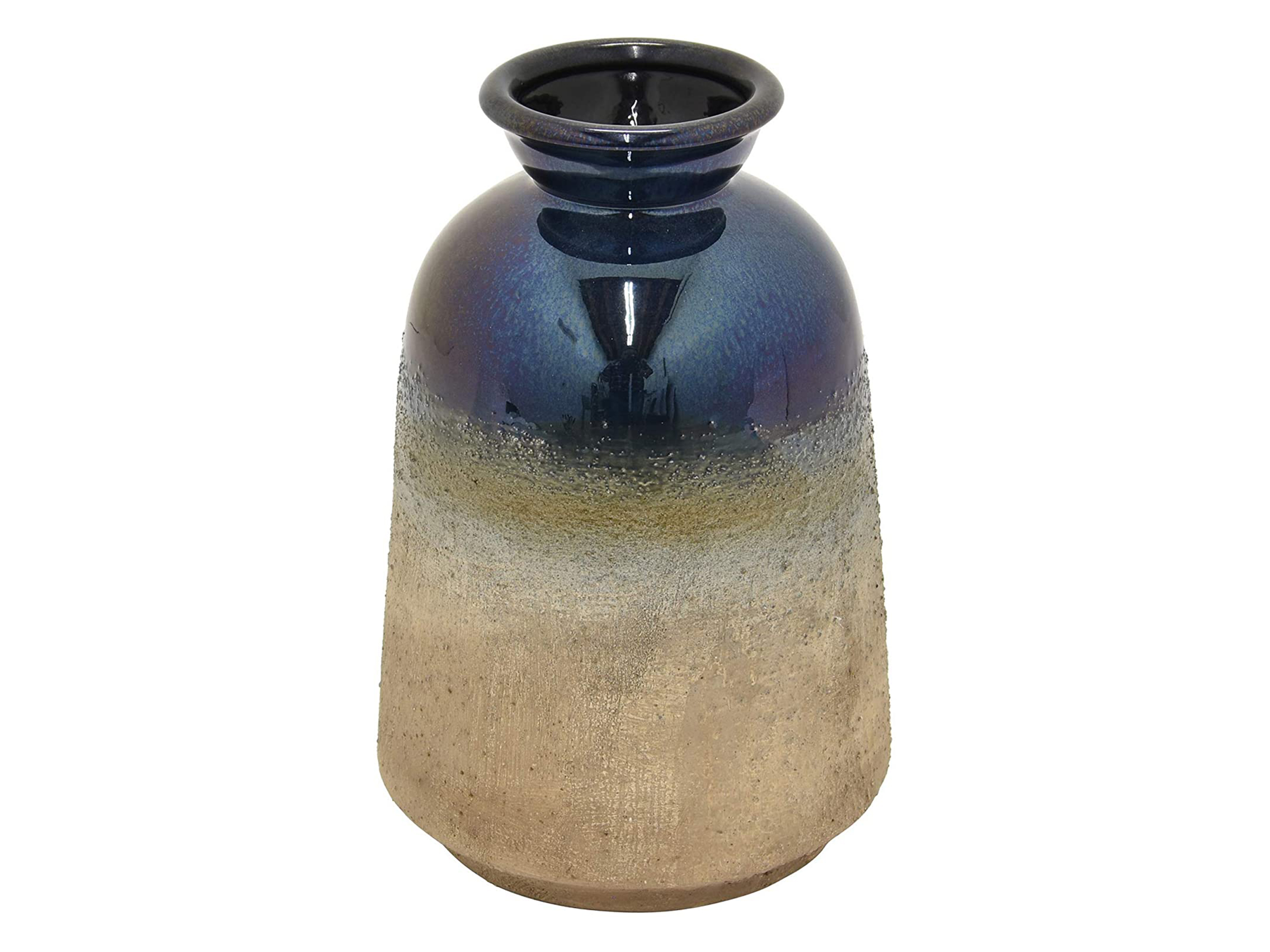 Large Cream Ceramic Floor Vase 14"W x 44"H Steinhafels