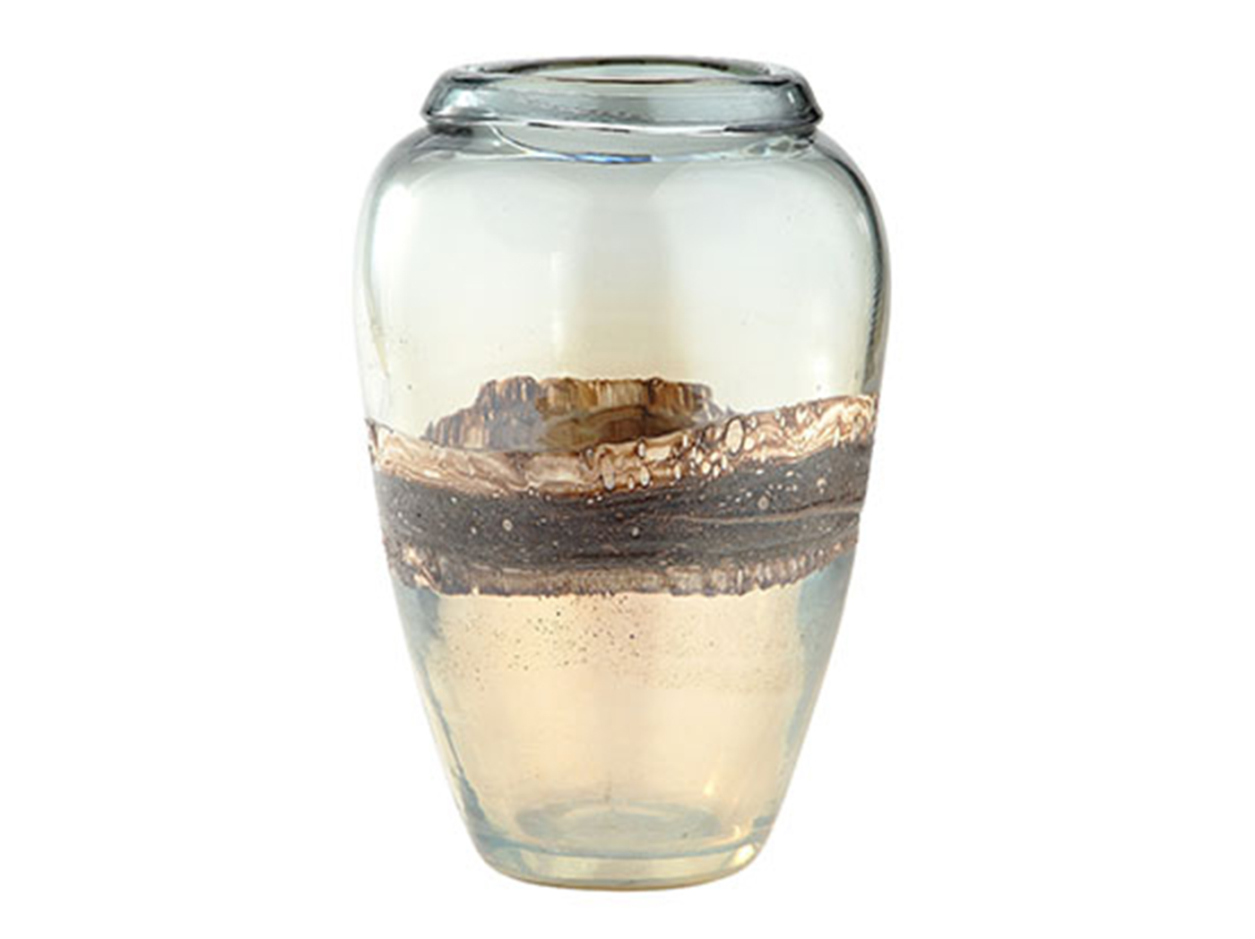 Steinhafels Medium Gold and Brown Vase