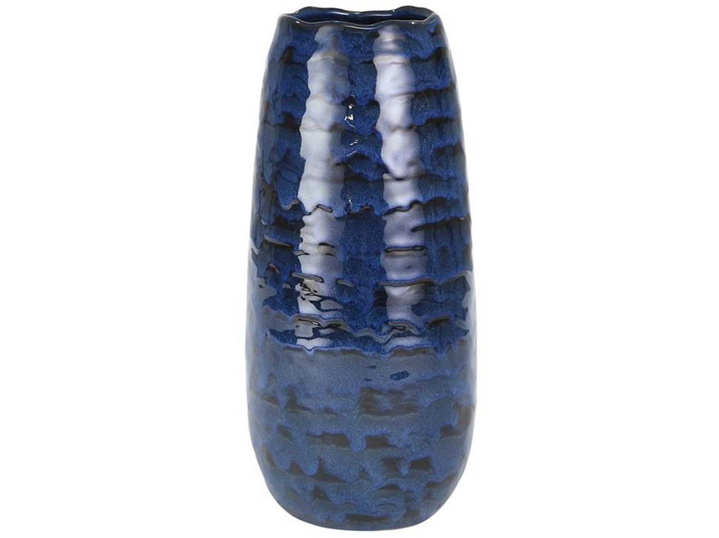 Small Blue Ceramic Vase 6"W x 13.25"H Steinhafels