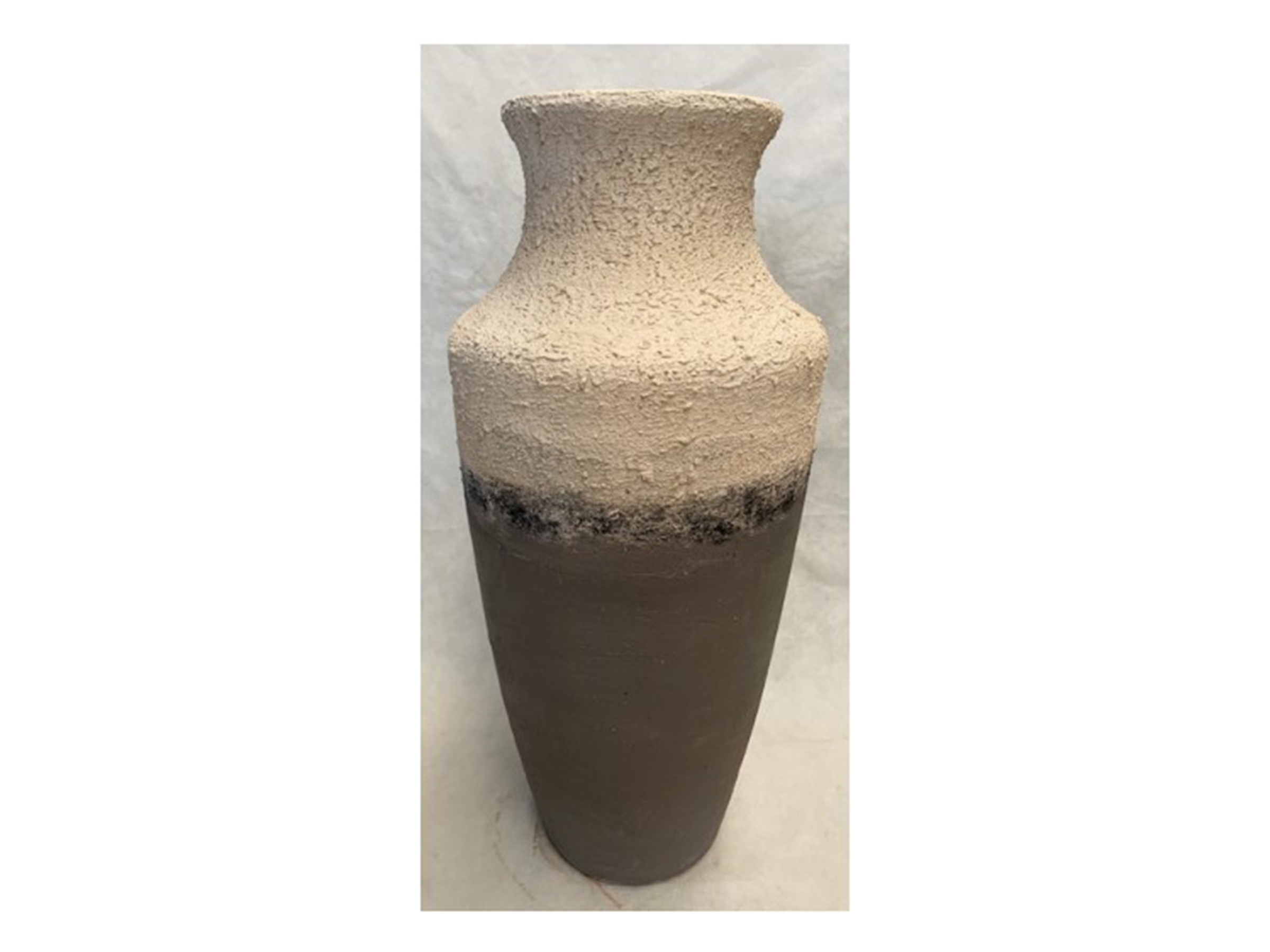 Tan and Brown Large Floor Vase 14"W x 44"H Steinhafels