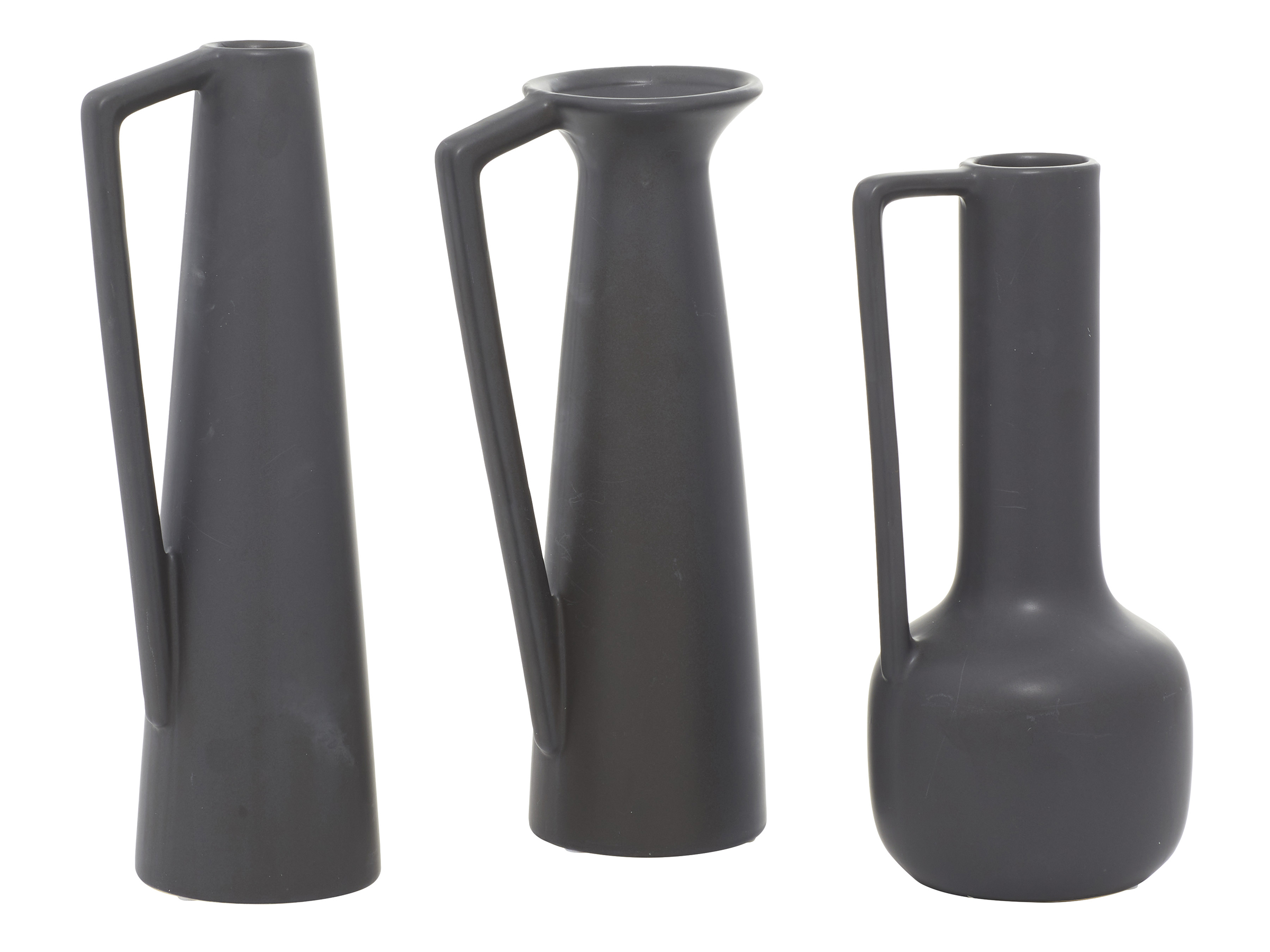 Small Charcoal Ceramic Vase 9"W x 11.75"H Steinhafels