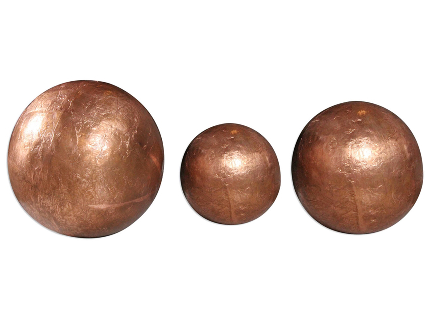 Copper Spheres Set 15"H Steinhafels