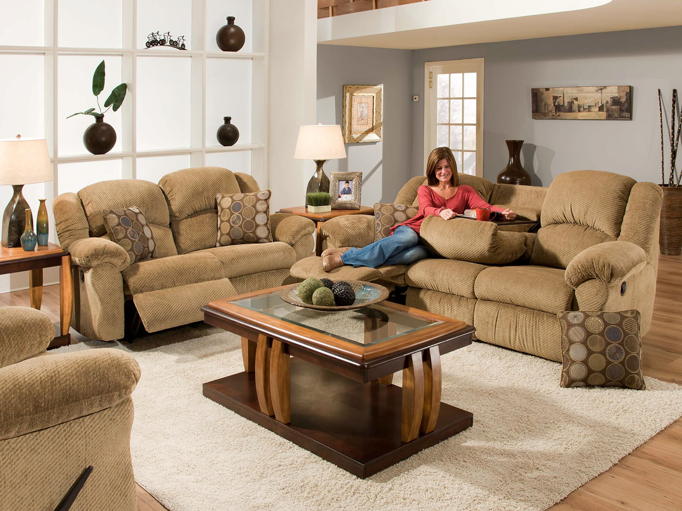 Caleb Recline Sofa And Rocker Loveseat Set Steinhafels Caleb Recline Sofa And Rocker Loveseat Set