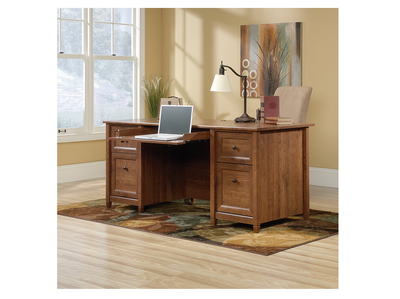 Office Desks Steinhafels Edge Water Auburn Cherry Executive Desk