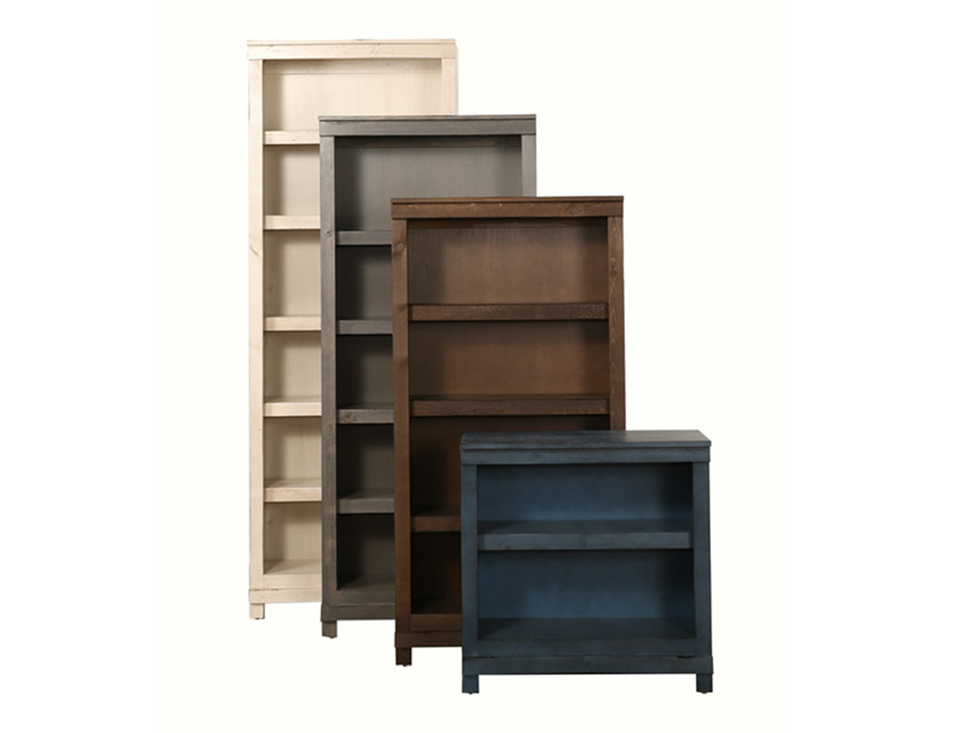 Bookcase 84" White Rustic Steinhafels