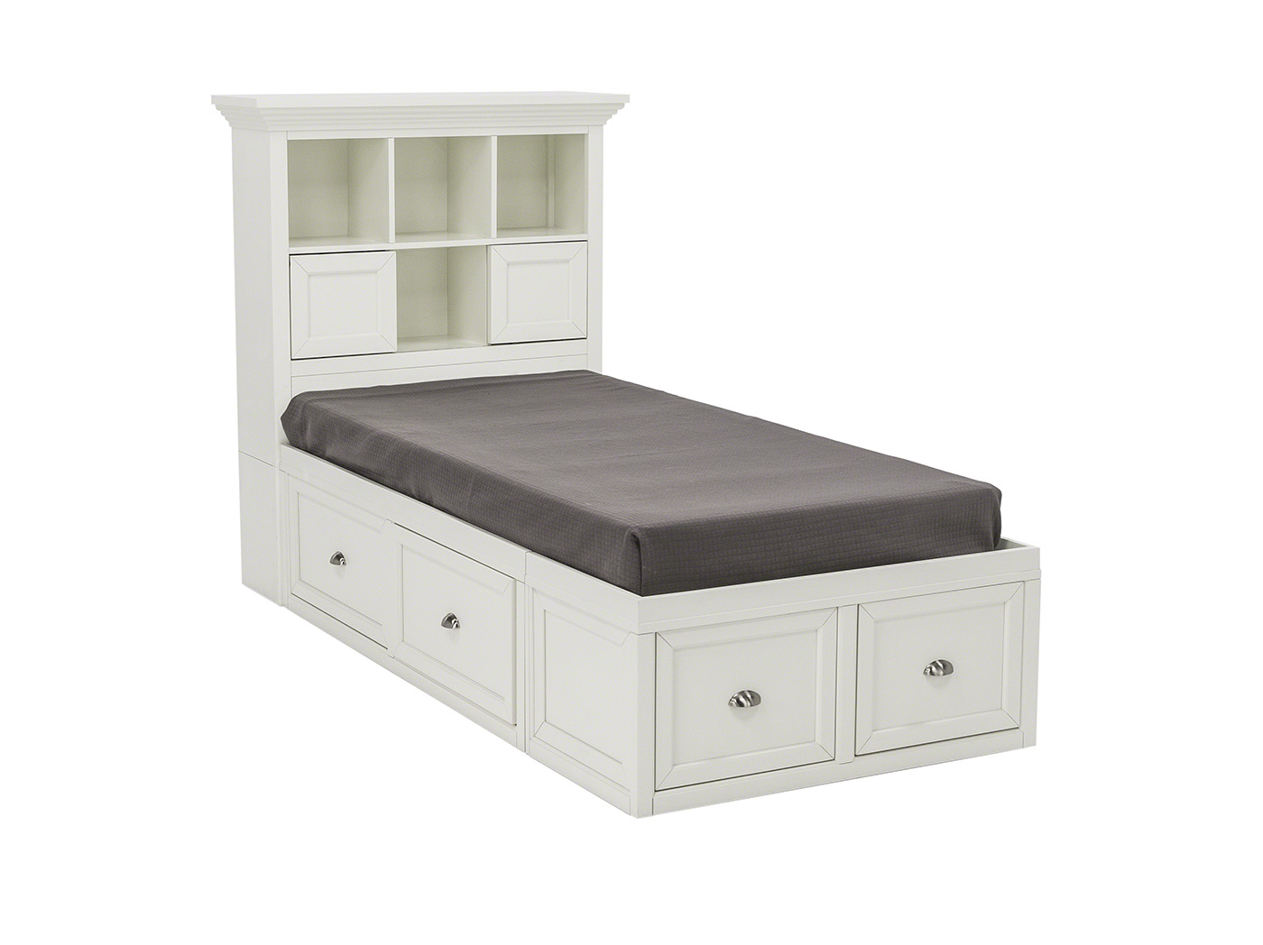 Direct Designs® Spencer Twin White Bookcase Storage Bed Steinhafels