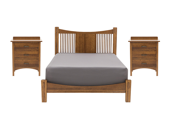 Heartland 3 Pc Queen Bed And Two Nightstands