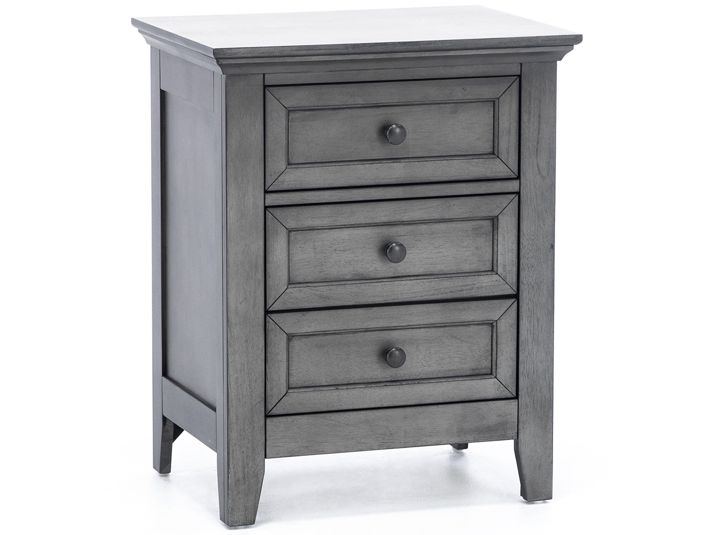 San Mateo Grey Three Drawer Nightstand Steinhafels