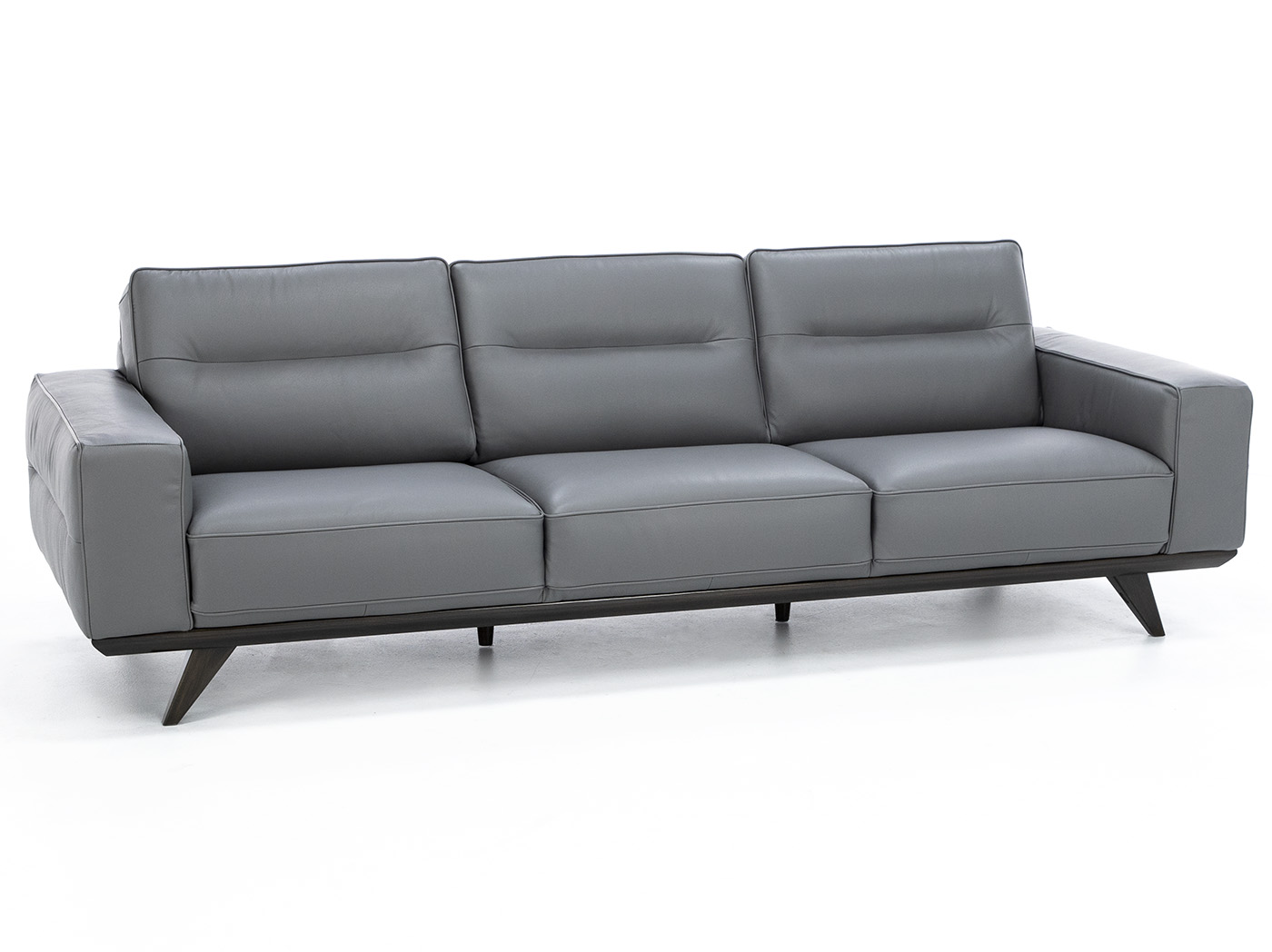 Livorno Leather Sofa in Steel Grey Steinhafels