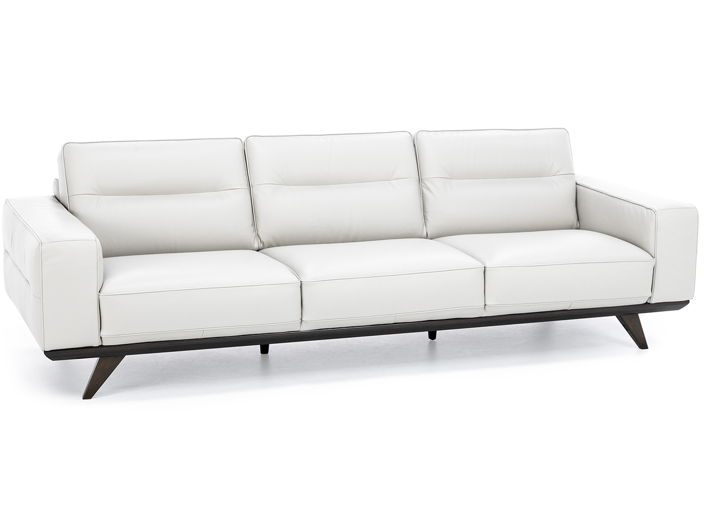 Livorno Leather Sofa in Light Grey Steinhafels