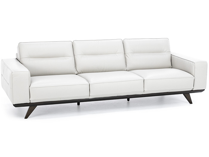 Livorno Leather Sofa in Light Grey Steinhafels